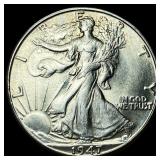 1947-D Silver Half Dollar Walking Liberty UNCIRCUL