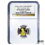 2011-W $5 Gold Eagle 25th Ann. 1/10oz AGW NGC PF69