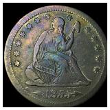 1855 Arrows Seated Liberty Quarter ABOUT UNCIRCULA