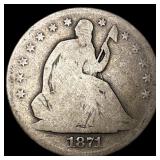 1871-S Silver Half Dollar NICELY CIRCULATED