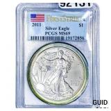 2011 Silver Eagle PCGS MS69