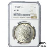 1878 Morgan Silver Dollar NGC MS62