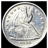 1838 Silver Half Dime CLOSELY UNCIRCULATED