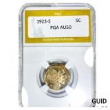 1923-S Buffalo Nickel PGA AU50