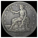 1876-S Silver Trade Dollar NEARLY  UNCIRCULATED