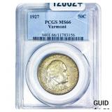 1927 Vermont Half Dollar PCGS MS66