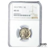 1913 Buffalo Nickel NGC MS65