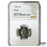 1838 Jefferson Nickel NGC PF66