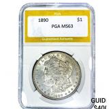 1890 Morgan Silver Dollar PGA MS63