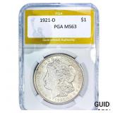 1921-D Morgan Silver Dollar PGA MS63