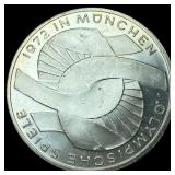 1972F Germany Silver 10 Mark - Olympics