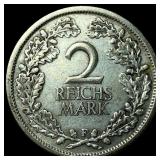 1931F Germany Silver 2 Reichsmark