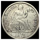1877-CC Silver Seated Liberty Dime NICELY CIRCULAT