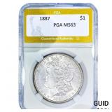 1887 Morgan Silver Dollar PGA MS63