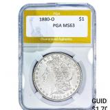 1880-O Morgan Silver Dollar PGA MS63