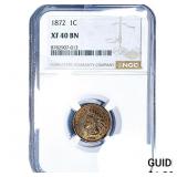 1872 Indian Head Cent NGC XF40 BN