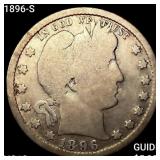 1896-S Barber Quarter NICELY CIRCULATED