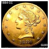 1884-CC $10 Gold Eagle CHOICE AU