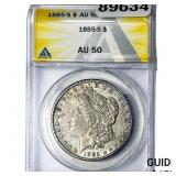 1885-S Morgan Silver Dollar ANACS AU50