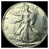 1947-D Silver Walking Liberty Half Dollar UNCIRCUL