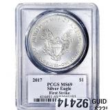 2017 Silver Eagle PCGS MS69 Trump