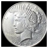 1928-S Silver Peace Dollar CLOSELY UNCIRCULATED
