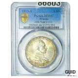 1913-A Prussia Silver 3 Mark 25th Yaer J-112 PCGS