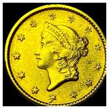 1852 Gold $1 Liberty Head Type 1 CLOSELY UNCIRCULA