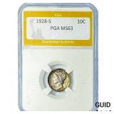 1928-S Mercury Silver Dime PGA MS63