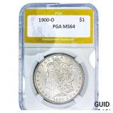 1900-O Morgan Silver Dollar PGA MS64