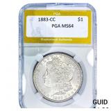 1883-CC Morgan Silver Dollar PGA MS64