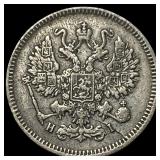 1868 Russia Silver 10 Kopeks