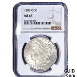1888-O Morgan Silver Dollar NGC MS65