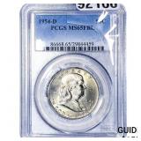 1954-D Franklin Half Dollar PCGS MS65 FBL