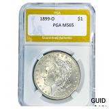 1899-O Morgan Silver Dollar PGA MS65