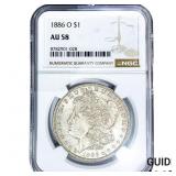 1886-O Morgan Silver Dollar NGC AU58