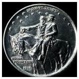 1925 Silver Stone Mountain Half Dollar CLOSELY UNC