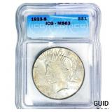 1923-S Silver Peace Dollar ICG MS63