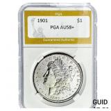 1901 Morgan Silver Dollar PGA AU58+