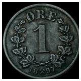 1897 Norway Bronze 1 Ore