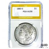1883-S Morgan Silver Dollar PGA AU58
