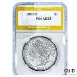 1880-O Morgan Silver Dollar PGA MS63