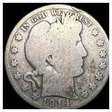 1914 Silver Barber Half Dollar NICELY  CIRCULATED