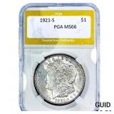 1921-S Morgan Silver Dollar PGA MS66