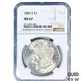 1882-S Morgan Silver Dollar NGC MS67