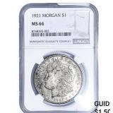 1921 Morgan Silver Dollar NGC MS66
