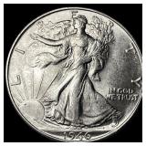 1946-S Silver Half Dollar Walking Liberty UNCIRCUL