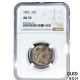 1892 Barber Quarter NGC AU55