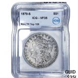 1879-S REV 78 Morgan Silver Dollar ICG VF35