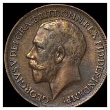1913 Great Britain Bronze 1 Farthing